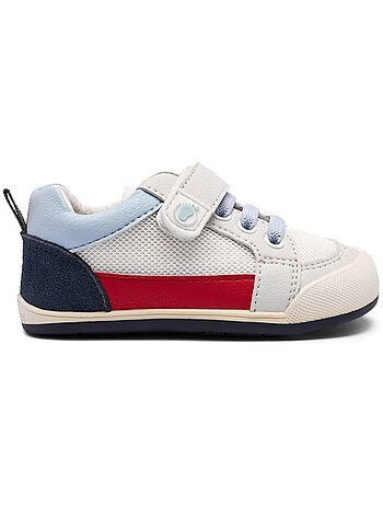 Zapatillas de bebé casual respetuosas en azul mairno