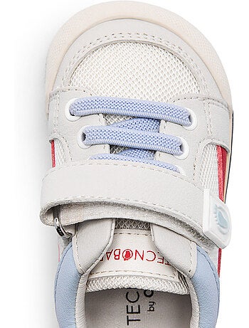 Zapatillas de bebé casual respetuosas en azul mairno