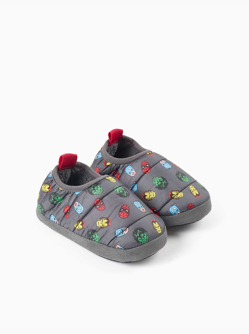 Zapatillas de casa acolchadas con estampado de los vengadores Gris oscuro - Kiabi