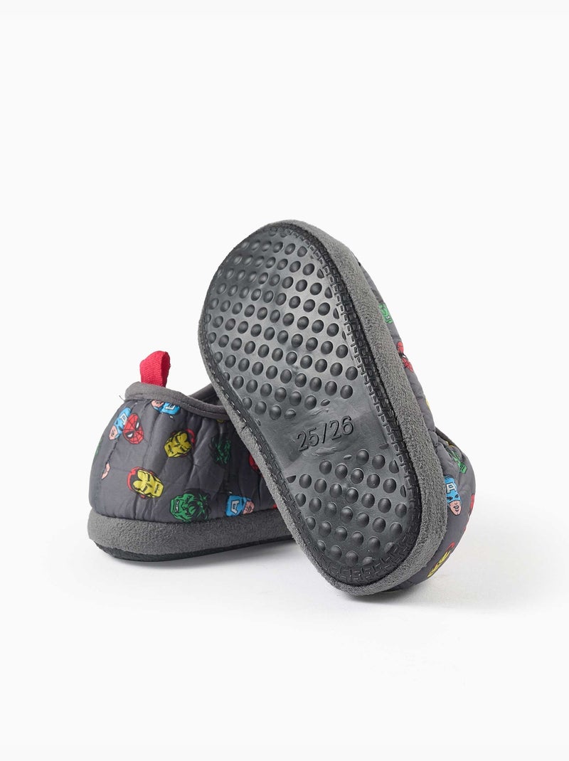 Zapatillas de casa acolchadas con estampado de los vengadores Gris oscuro - Kiabi