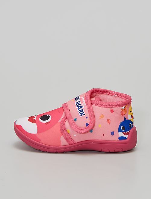 Zapatillas de casa altas 'Baby Shark'                             rosa 
