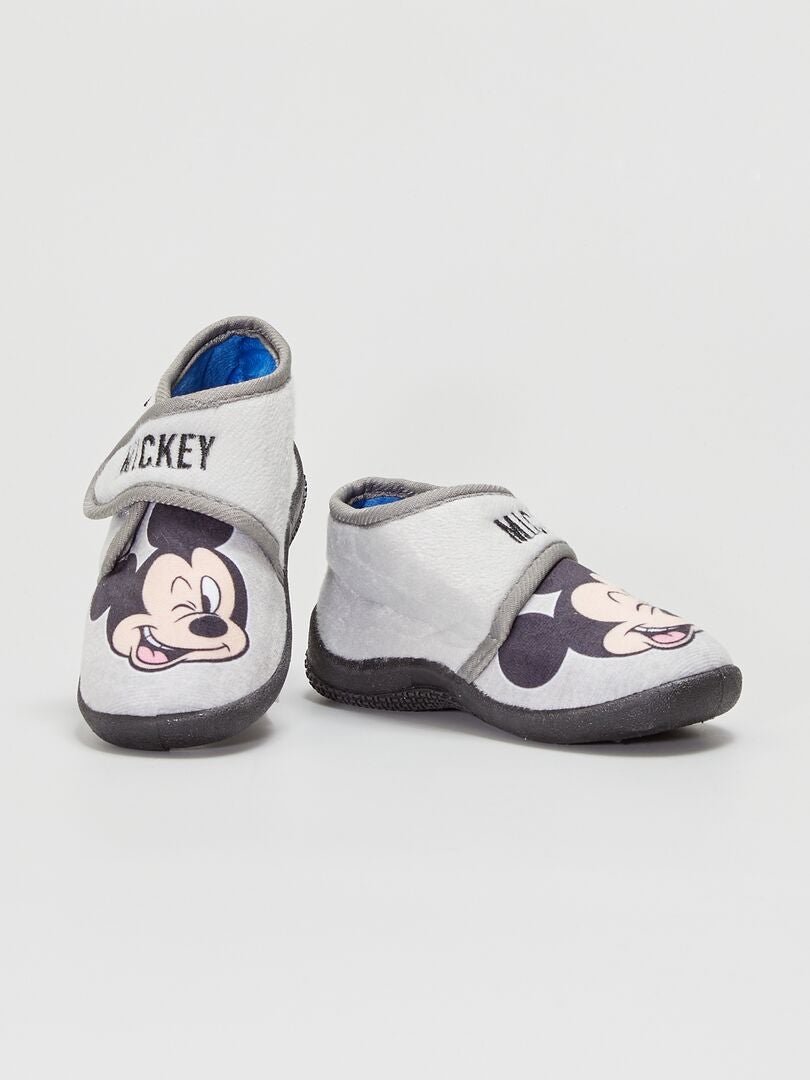 Zapatillas de casa altas 'Mickey' 'Disney' gris - Kiabi
