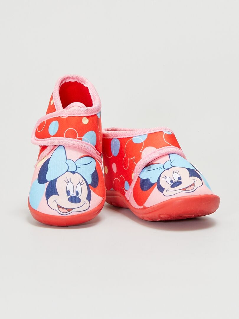 Zapatillas de casa altas 'Minnie' 'Disney' rojo - Kiabi