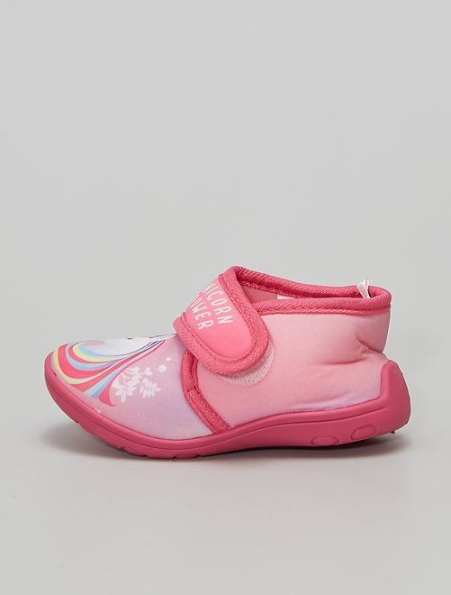 Zapatillas de casa altas 'unicornio'                             rosa 
