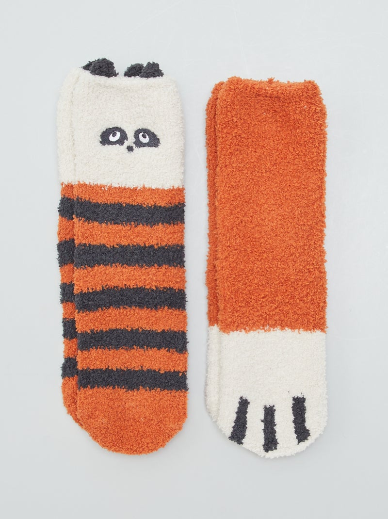 Zapatillas de casa 'animales' tipo calcetines MARRON - Kiabi