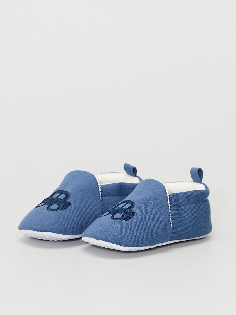 Zapatillas de casa bordadas AZUL - Kiabi