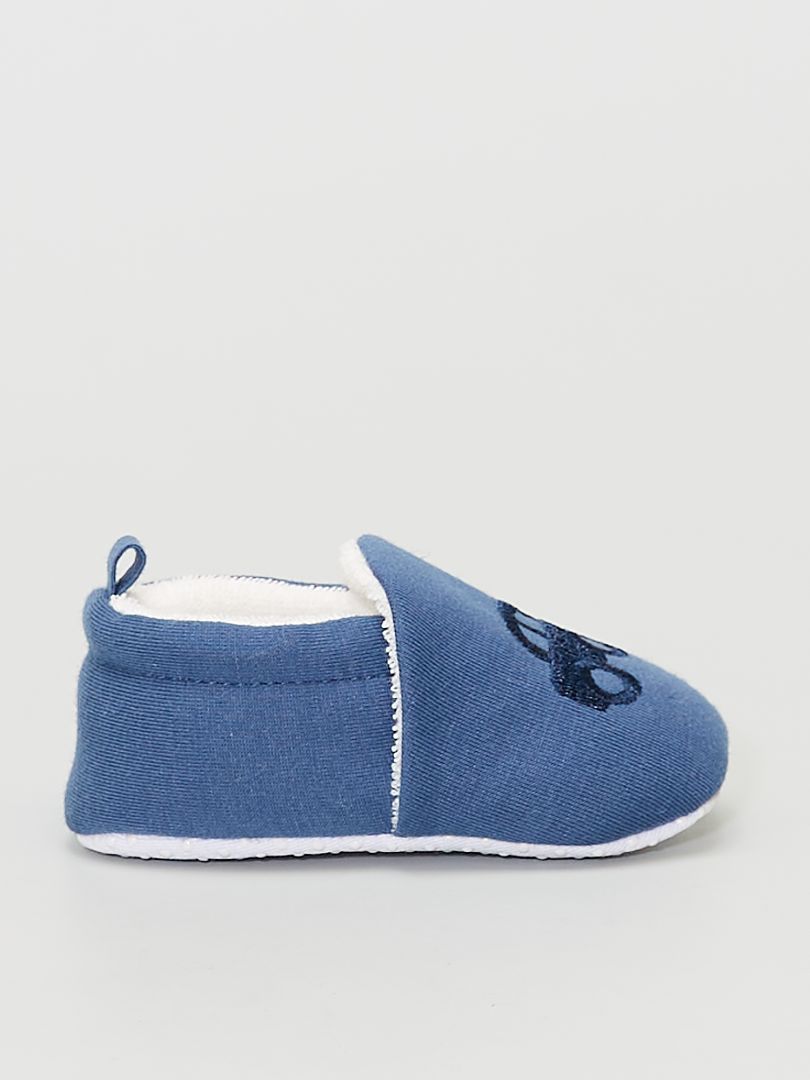 Zapatillas de casa bordadas AZUL - Kiabi