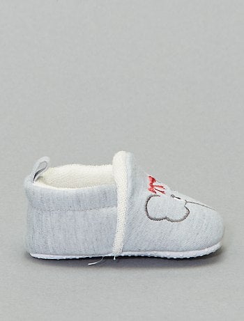 Niño 0-36 meses - Zapatillas de casa bordado 'conejo' - Kiabi