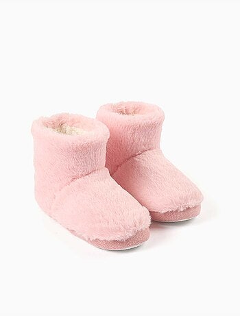 Zapatillas de casa cerradas en sherpa con suela antideslizante
