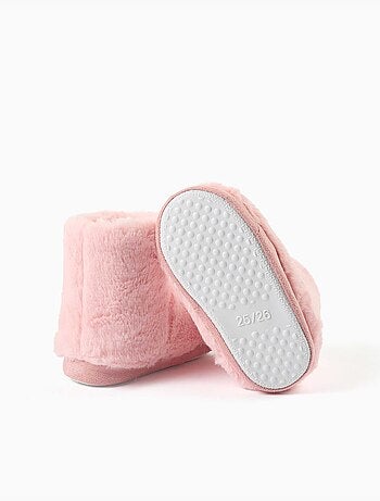 Zapatillas de casa cerradas en sherpa con suela antideslizante