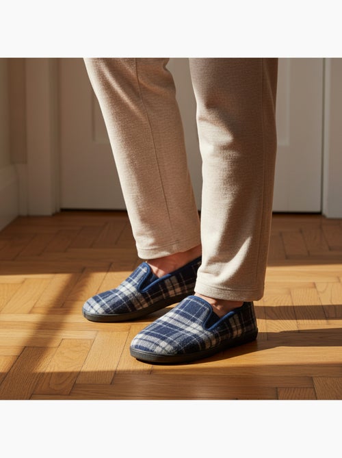 Zapatillas de casa charentaisas hombre forradas cuadros escoceses antideslizantes ozabi - Kiabi