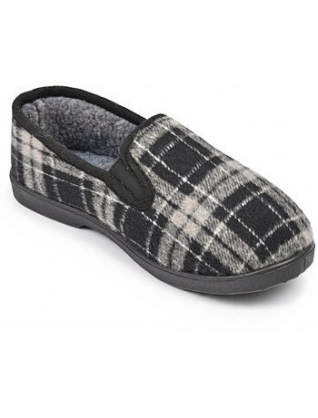Zapatillas de casa charentaisas hombre forradas cuadros escoceses antideslizantes ozabi