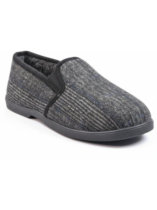 Zapatillas de casa charentaises hombre forradas ozabi, caña textil a cuadros - Kiabi Zapatillas de casa charentaises hombre forradas ozabi, caña textil a cuadros - Kiabi