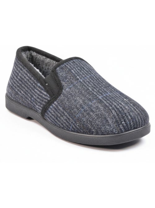 Zapatillas de casa charentaises hombre forradas ozabi, caña textil a cuadros - Kiabi Zapatillas de casa charentaises hombre forradas ozabi, caña textil a cuadros - Kiabi