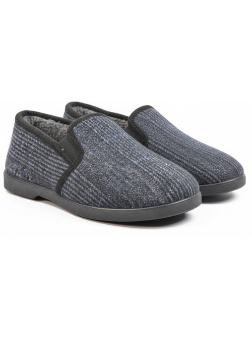 Zapatillas de casa charentaises hombre forradas ozabi, caña textil a cuadros - Kiabi Zapatillas de casa charentaises hombre forradas ozabi, caña textil a cuadros - Kiabi