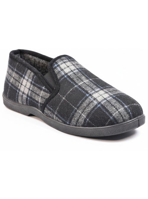 Zapatillas de casa charentaises hombre forradas ozabi, caña textil a cuadros - Kiabi Zapatillas de casa charentaises hombre forradas ozabi, caña textil a cuadros - Kiabi