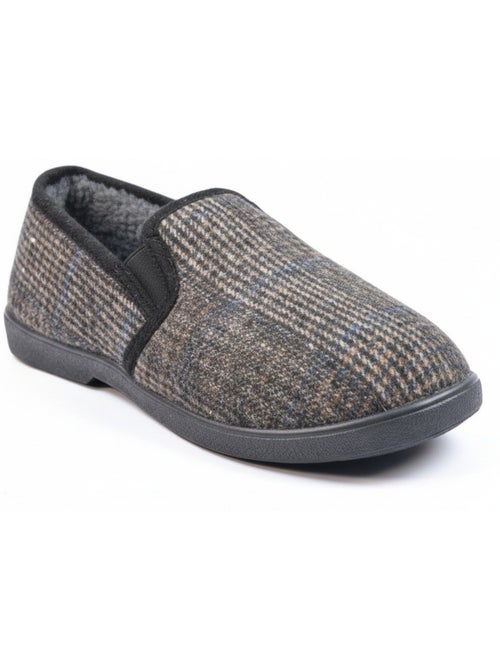 Zapatillas de casa charentaises hombre forradas ozabi, caña textil a cuadros - Kiabi Zapatillas de casa charentaises hombre forradas ozabi, caña textil a cuadros - Kiabi