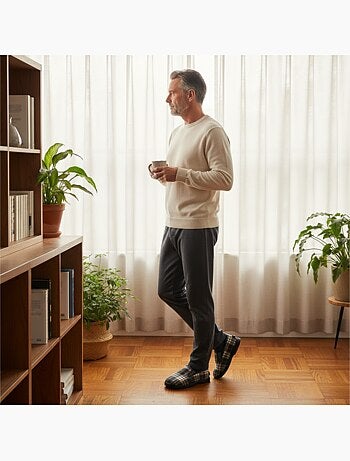Zapatillas de casa charentaises hombre forradas ozabi suela antideslizante
