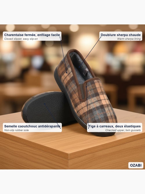 Zapatillas de casa charentaises hombre forradas ozabi suela antideslizante - Kiabi