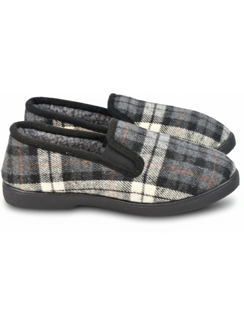 Zapatillas de casa charentaises hombre forradas ozabi suela antideslizante Negro - Kiabi