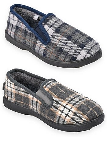 Zapatillas de casa charentaises hombre ozabi pack de 2 pares suela antideslizante