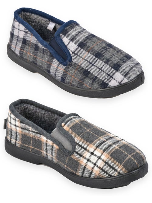 Zapatillas de casa charentaises hombre ozabi pack de 2 pares suela antideslizante - Kiabi