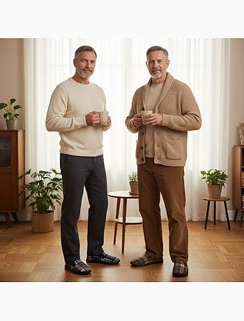 Zapatillas de casa charentaises hombre ozabi pack de 2 pares suela antideslizante