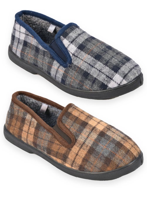 Zapatillas de casa charentaises hombre ozabi pack de 2 pares suela antideslizante - Kiabi