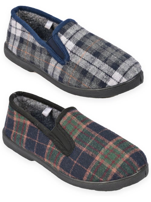 Zapatillas de casa charentaises hombre ozabi pack de 2 pares suela antideslizante - Kiabi