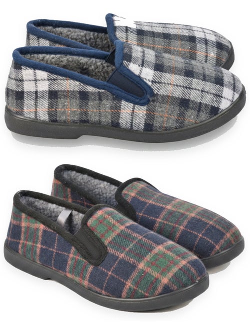 Zapatillas de casa charentaises hombre ozabi pack de 2 pares suela antideslizante - Kiabi