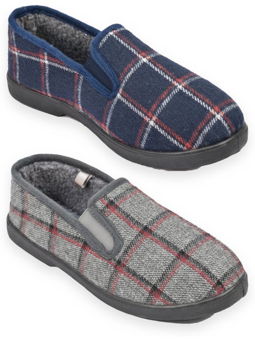 Zapatillas de casa charentaises hombre ozabi pack de 2 pares suela antideslizante - Kiabi