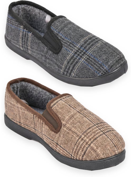 Zapatillas de casa charentaises hombre ozabi pack de 2 pares suela antideslizante - Kiabi