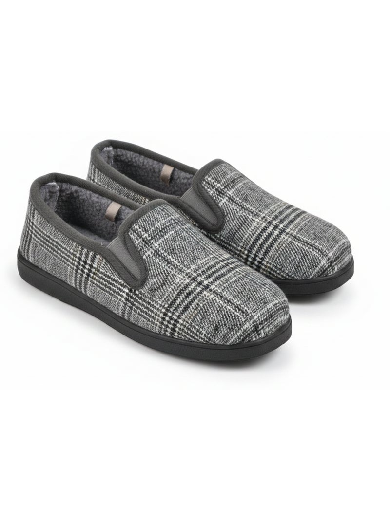 Zapatillas de casa charentaises hombre ozabi prince-de-galles antideslizantes Gris - Kiabi