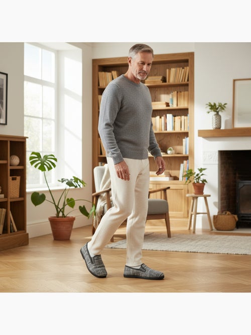 Zapatillas de casa charentaises hombre ozabi prince-de-galles antideslizantes - Kiabi
