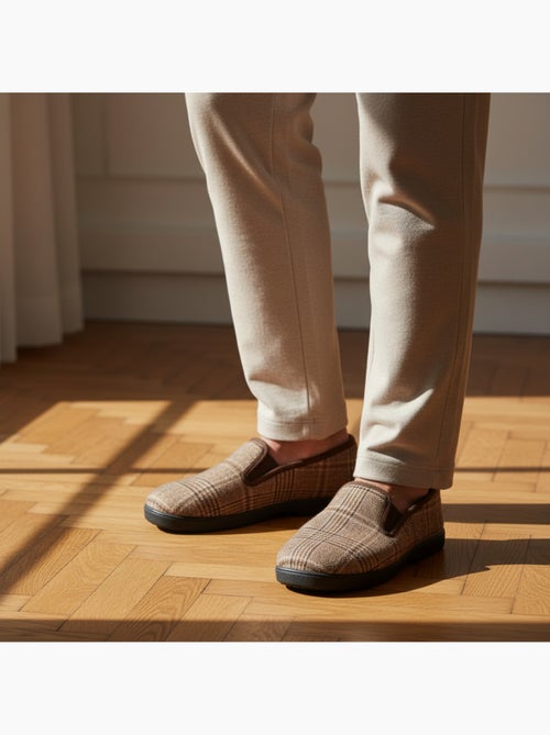 Zapatillas de casa charentaises hombre ozabi prince-de-galles antideslizantes - Kiabi