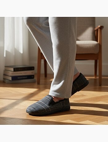 Zapatillas de casa charentaises hombre ozabi prince-de-galles antideslizantes