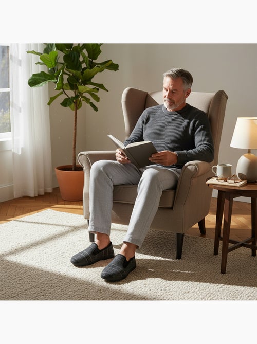 Zapatillas de casa charentaises hombre ozabi prince-de-galles antideslizantes - Kiabi