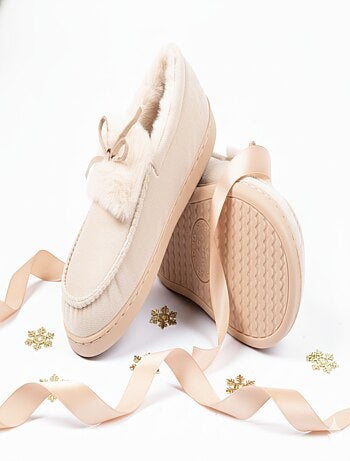 Zapatillas de casa Charentaises mujer terciopelo MD10154