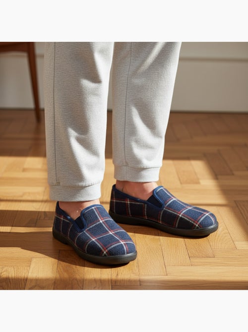 Zapatillas de casa charentaisias hombre forradas cuadros antideslizantes ozabi - Kiabi