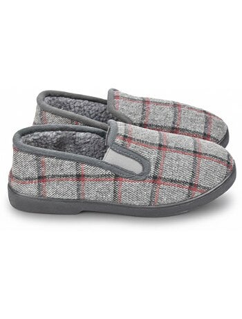 Zapatillas de casa charentaisias hombre forradas cuadros antideslizantes ozabi