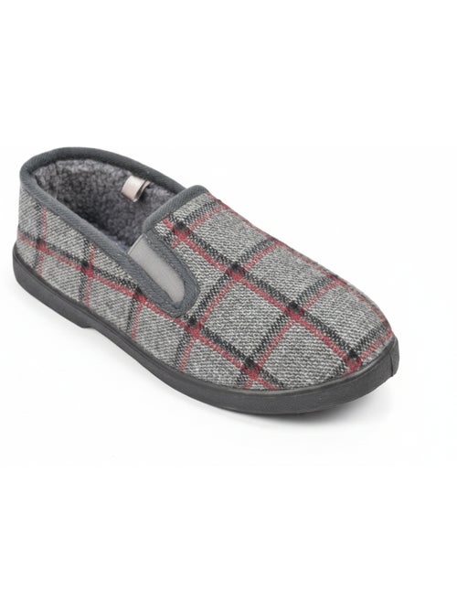 Zapatillas de casa charentaisias hombre forradas cuadros antideslizantes ozabi - Kiabi