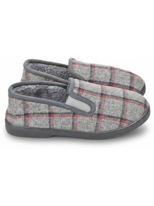 Zapatillas de casa charentaisias hombre forradas cuadros antideslizantes ozabi - Kiabi