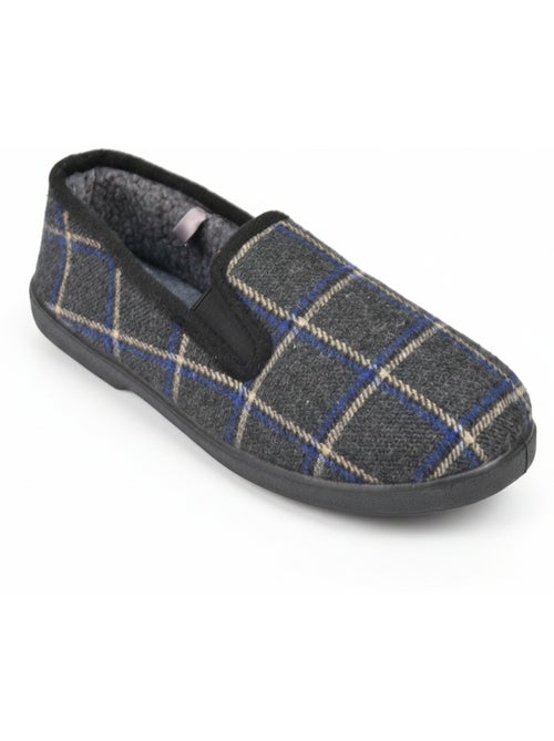 Zapatillas de casa charentaisias hombre forradas cuadros antideslizantes ozabi - Kiabi