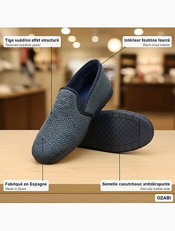 Zapatillas de casa charentaisses hombre ozabi efecto estructurado
