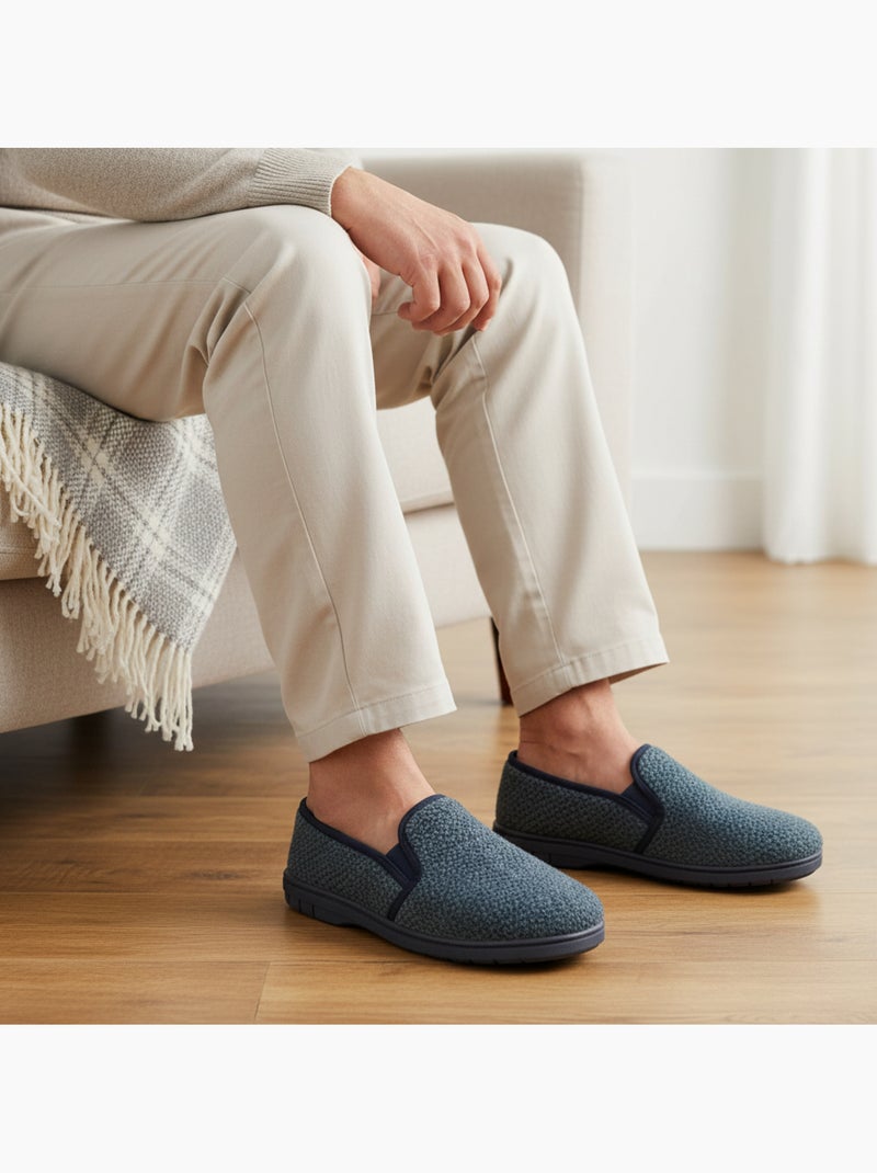 Zapatillas de casa charentaisses hombre ozabi efecto estructurado Azul - Kiabi
