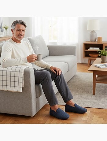 Zapatillas de casa charentaisses hombre ozabi efecto estructurado