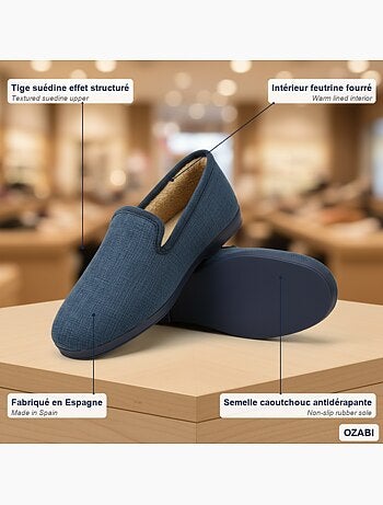 Zapatillas de casa charentaisses hombre ozabi efecto estructurado