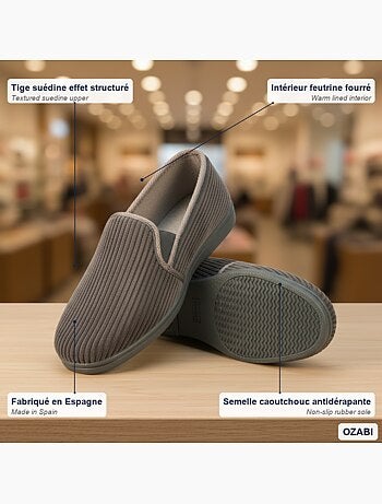 Zapatillas de casa charentaisses hombre ozabi efecto estructurado