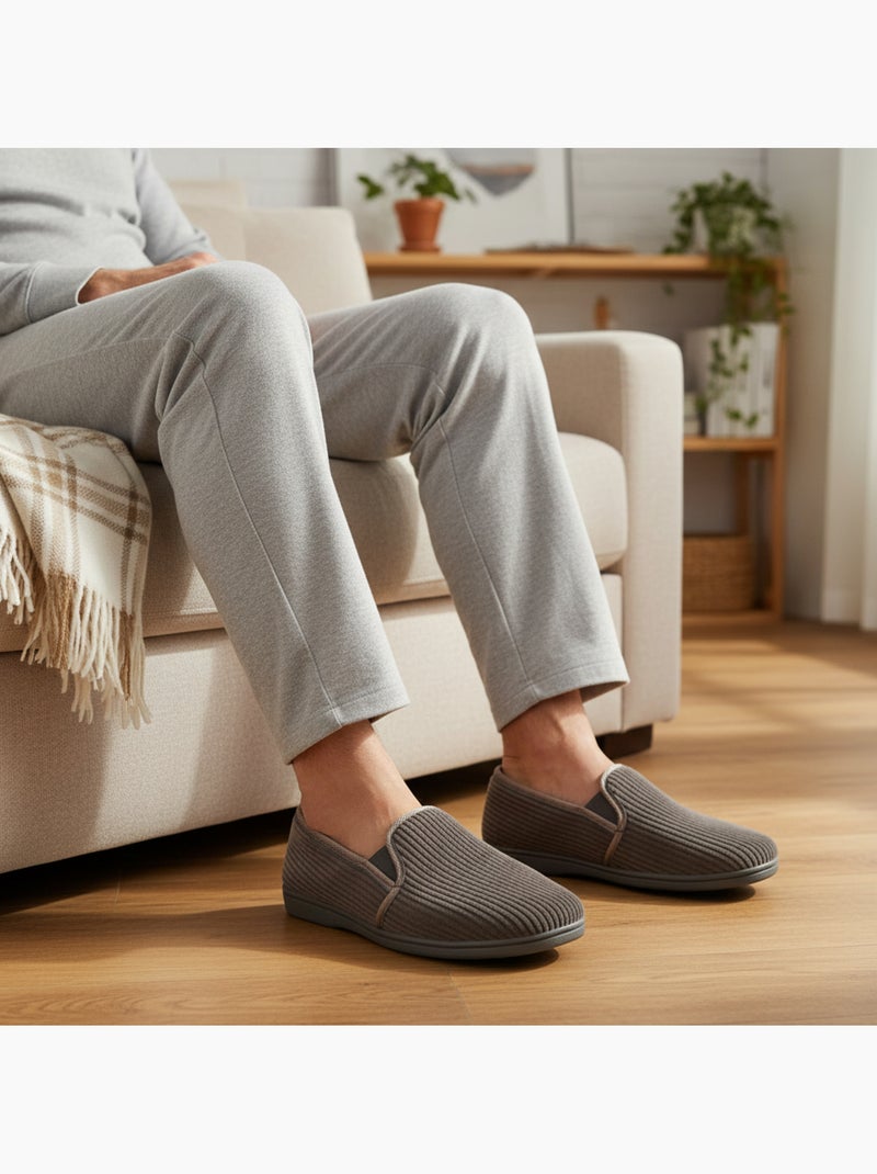Zapatillas de casa charentaisses hombre ozabi efecto estructurado Gris - Kiabi