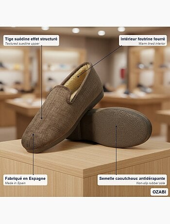 Zapatillas de casa charentaisses hombre ozabi efecto estructurado